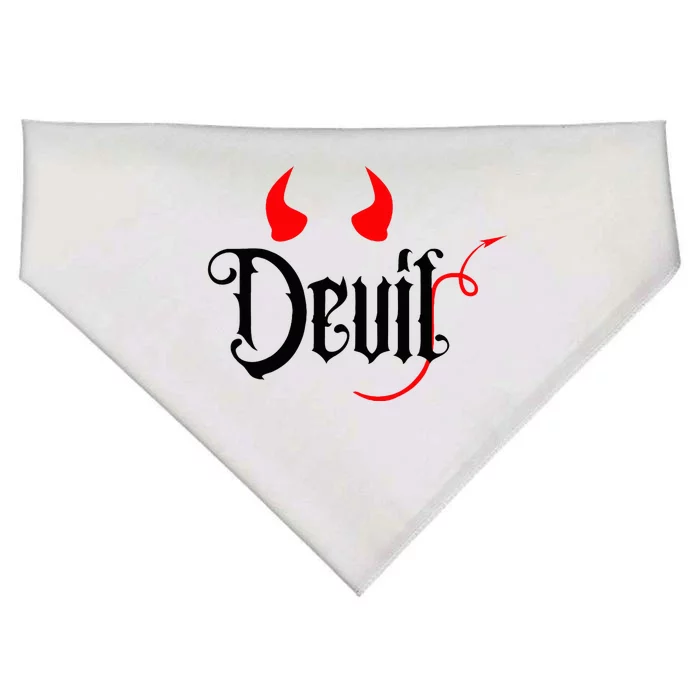 Devil Halloween Matching Couple Girlfriend USA-Made Doggie Bandana