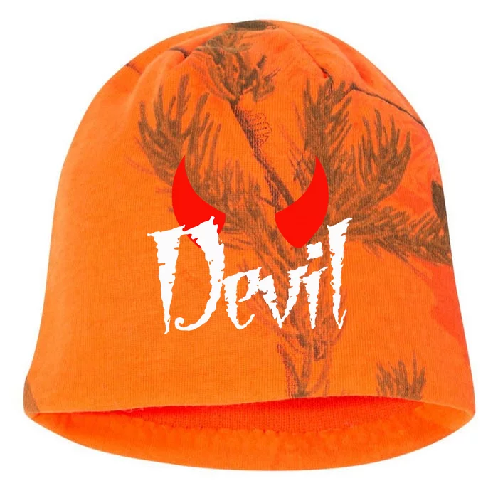 Devil Halloween Matching Couple Girlfriend Kati - Camo Knit Beanie