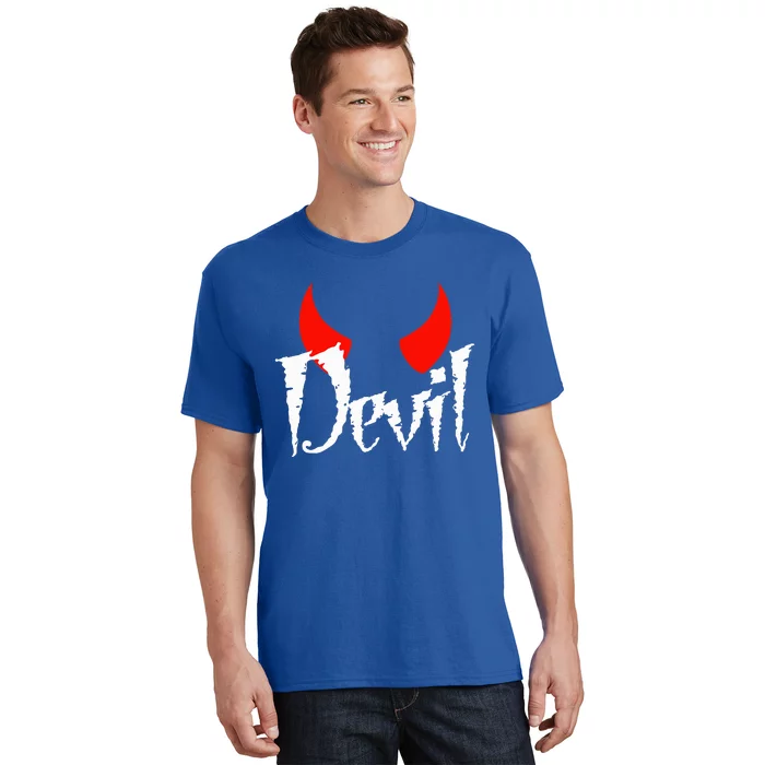 Devil Halloween Matching Couple Girlfriend T-Shirt