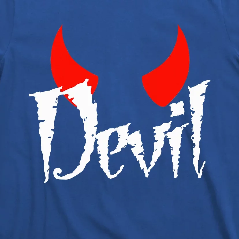 Devil Halloween Matching Couple Girlfriend T-Shirt