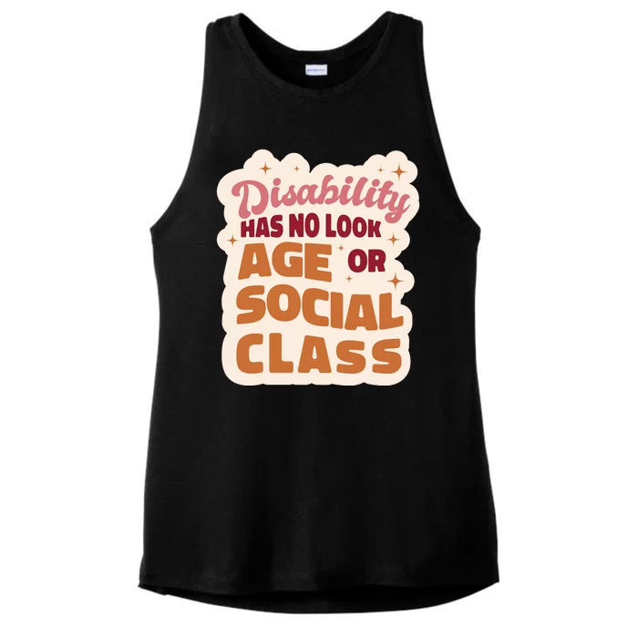 Disability Has No Look Age Or Social Class Ladies Tri-Blend Wicking Tank