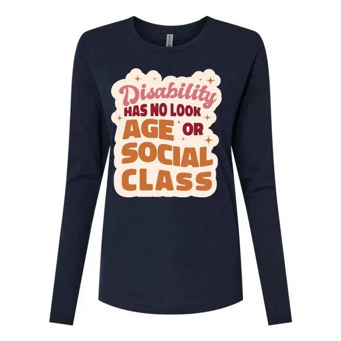 Disability Has No Look Age Or Social Class Womens Cotton Relaxed Long Sleeve T-Shirt