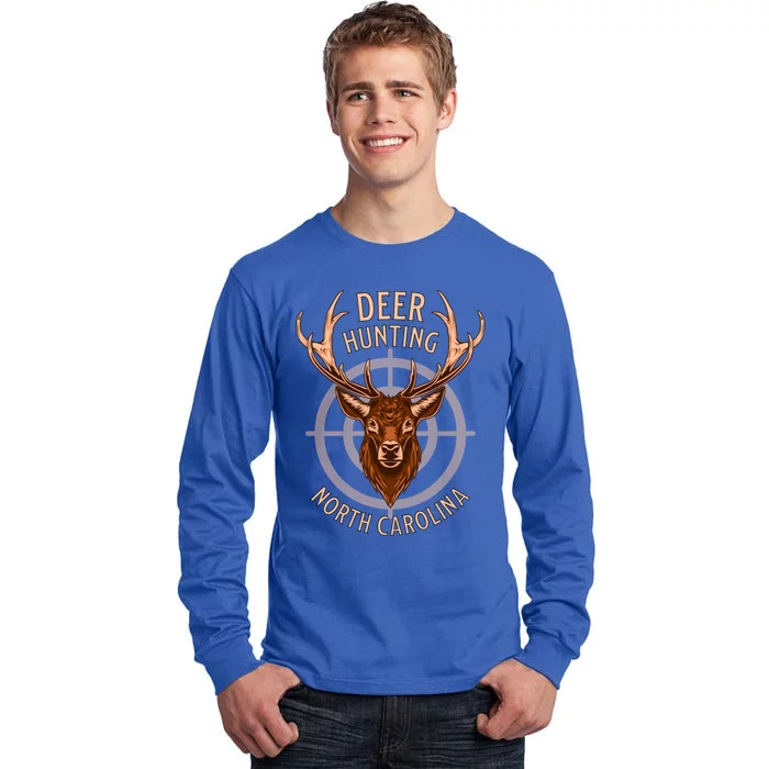 Deer Hunting North Carolina American Outdoor Nature Wildlife Cute Gift Tall Long Sleeve T-Shirt