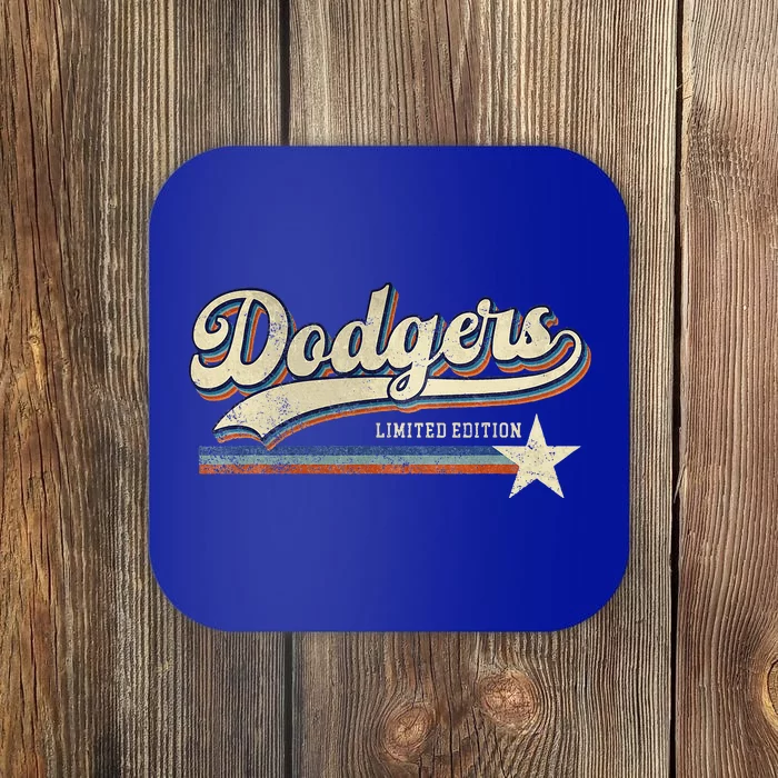 Dodgers Heart Name Coaster