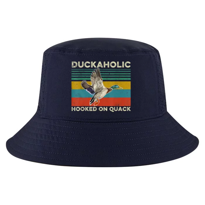 Duckaholic Hooked On Quack Funny Duck Hunting Hunter Gift Cool Comfort Performance Bucket Hat