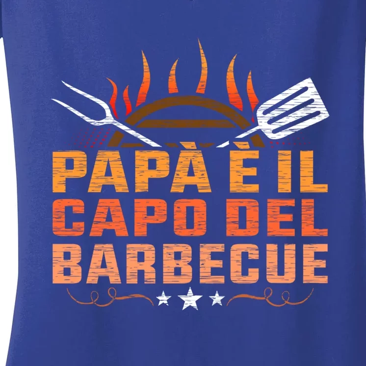 Dad Head Of The Barbecue Grill Father Bbq Cute Gift Women's V-Neck T-Shirt