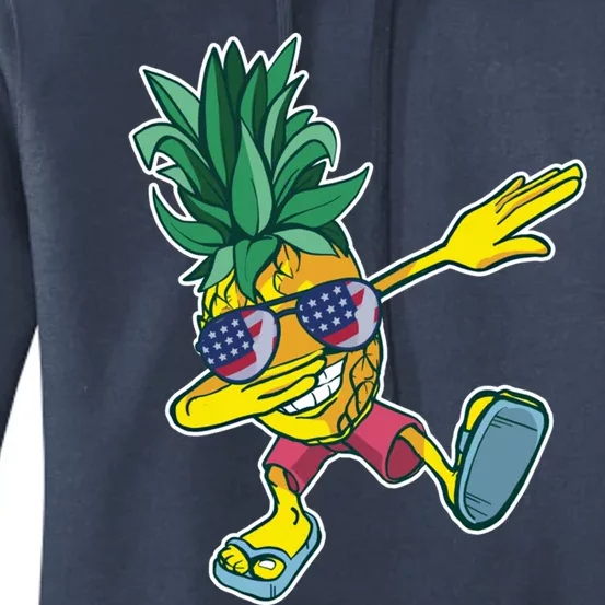 Dabbing Hawaiian Pineapple 4th Of July Sunglasses Gift Women's Pullover Hoodie