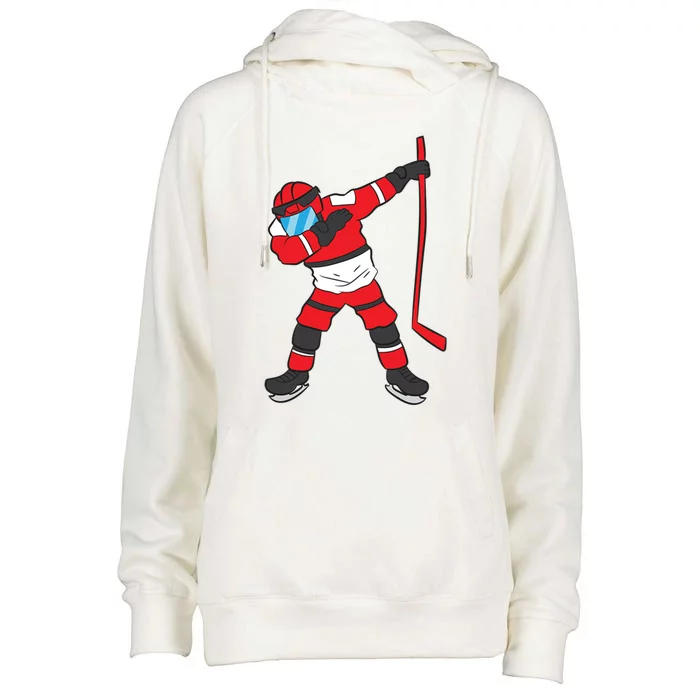 Dabbing Hockey Player Hockey Son Hockey Gift Ice Hockey Great Gift Womens Funnel Neck Pullover Hood