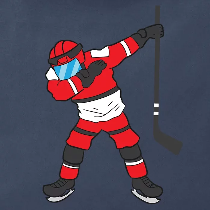 Dabbing Hockey Player Gift Christmas Zip Tote Bag