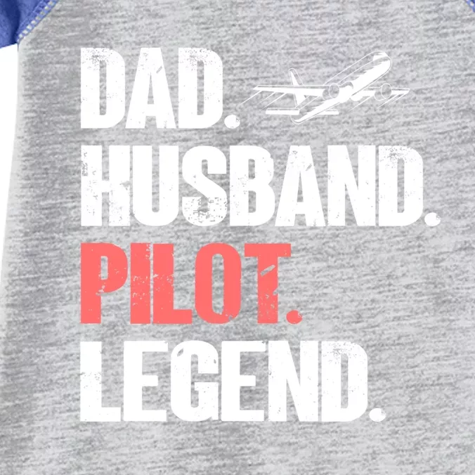 Dad Husband Pilot Legend Airplane Pilot Aviation Gift Infant Baby Jersey Bodysuit