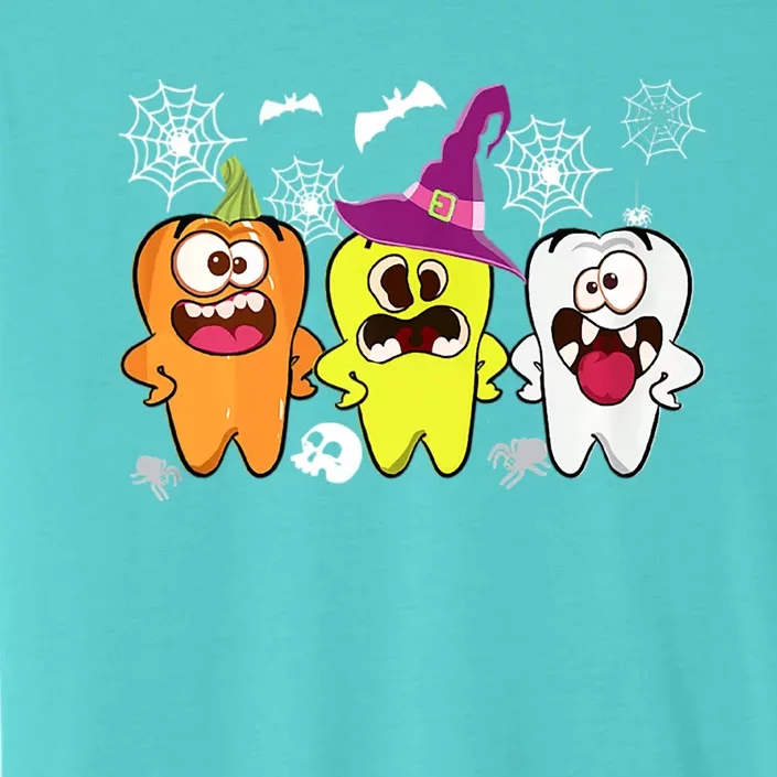 Dental Hygienist Pumpkin Tooth Halloween Spooky Season Witch Cute Gift ChromaSoft Performance T-Shirt