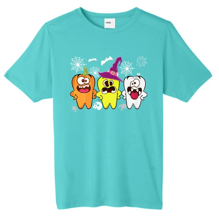 Dental Hygienist Pumpkin Tooth Halloween Spooky Season Witch Cute Gift ChromaSoft Performance T-Shirt