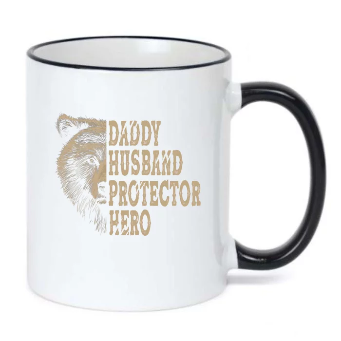 Daddy Husband Protector Hero Cool Father Dad Tee Gift Black Color Changing Mug