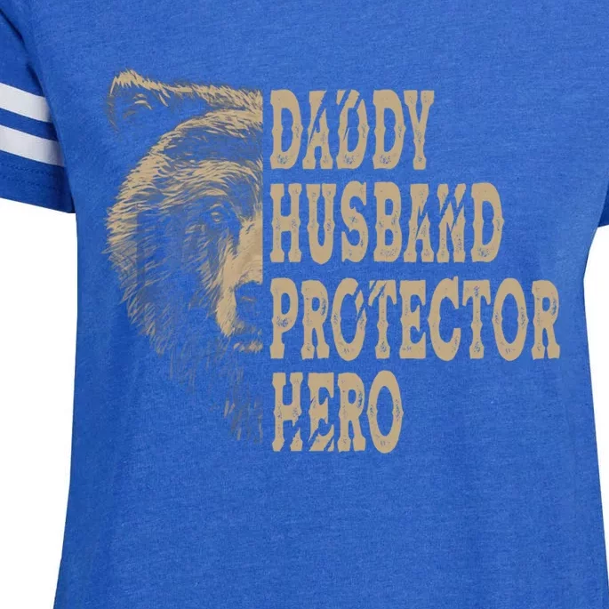 Daddy Husband Protector Hero Cool Father Dad Tee Gift Enza Ladies Jersey Football T-Shirt