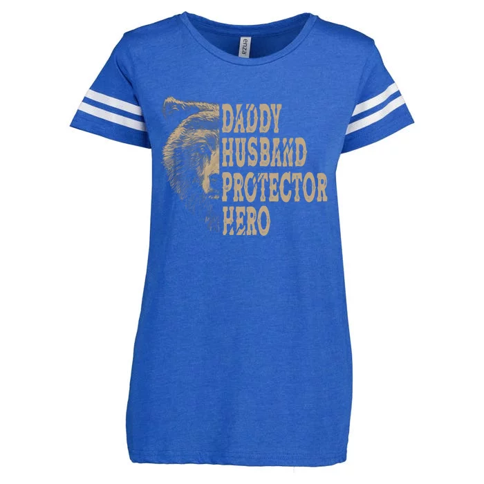 Daddy Husband Protector Hero Cool Father Dad Tee Gift Enza Ladies Jersey Football T-Shirt