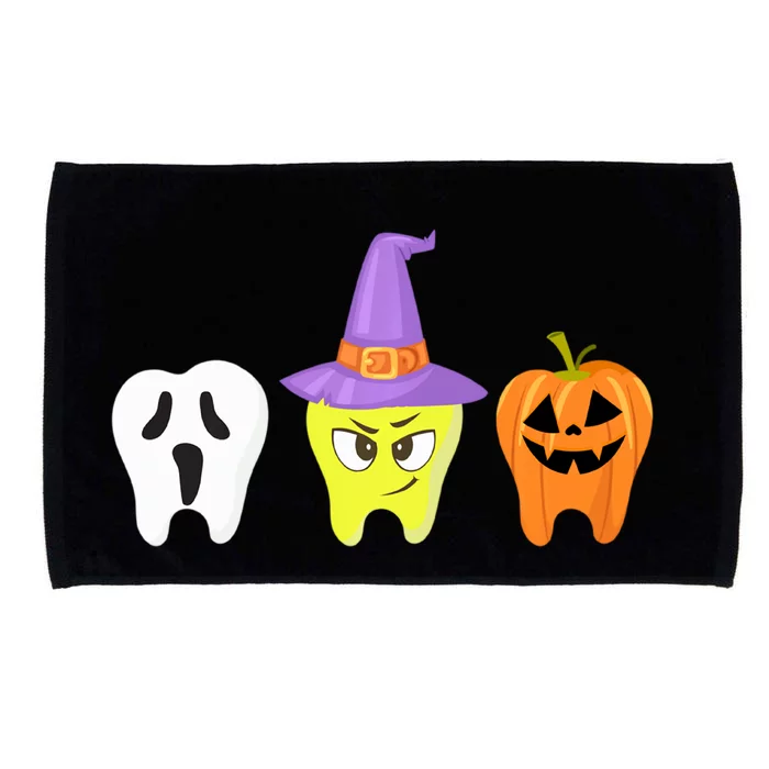 Dental Hygienist Pumpkin Tooth Halloween Spooky Season Witch Gift Microfiber Hand Towel