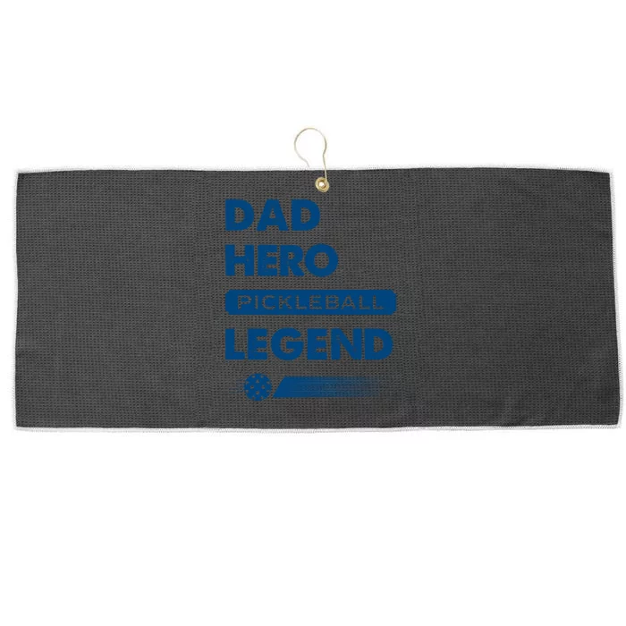 Dad Hero Pickleball Legend Gift For Pickleball Fan Sport Large Microfiber Waffle Golf Towel