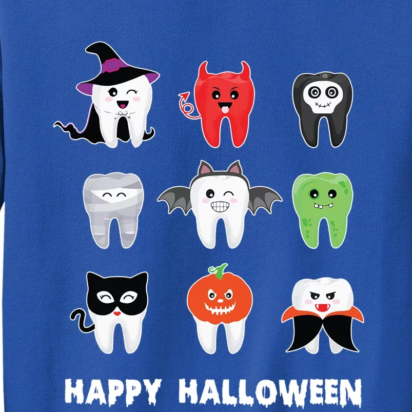 Dental Halloween Pumpkin Ghost Witch Tooth Doctor Cute Gift Tall Sweatshirt