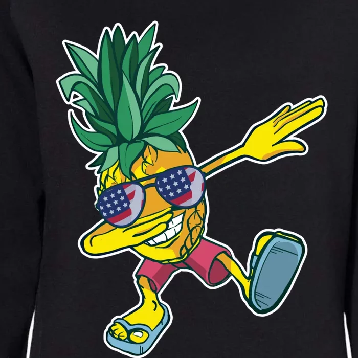 Dabbing Hawaiian Pineapple 4th Of July Sunglasses Gift Womens California Wash Sweatshirt