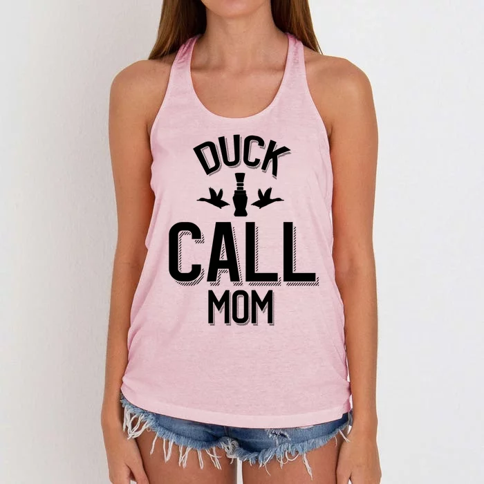 Duck Hunting Parent Duck Call Mom Gift Women's Knotted Racerback Tank