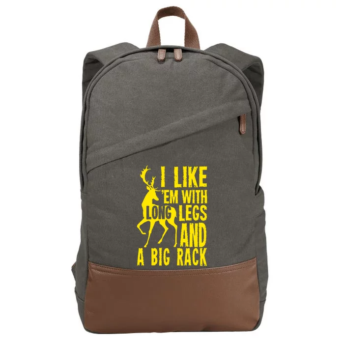 Deer Hunting Quote Cotton Canvas Backpack