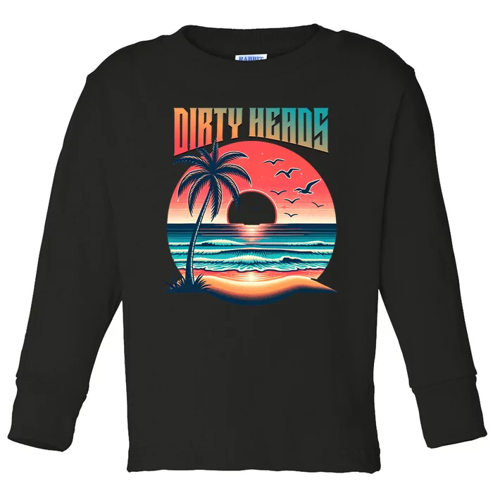 Dirty Heads Retro Beach Toddler Long Sleeve Shirt