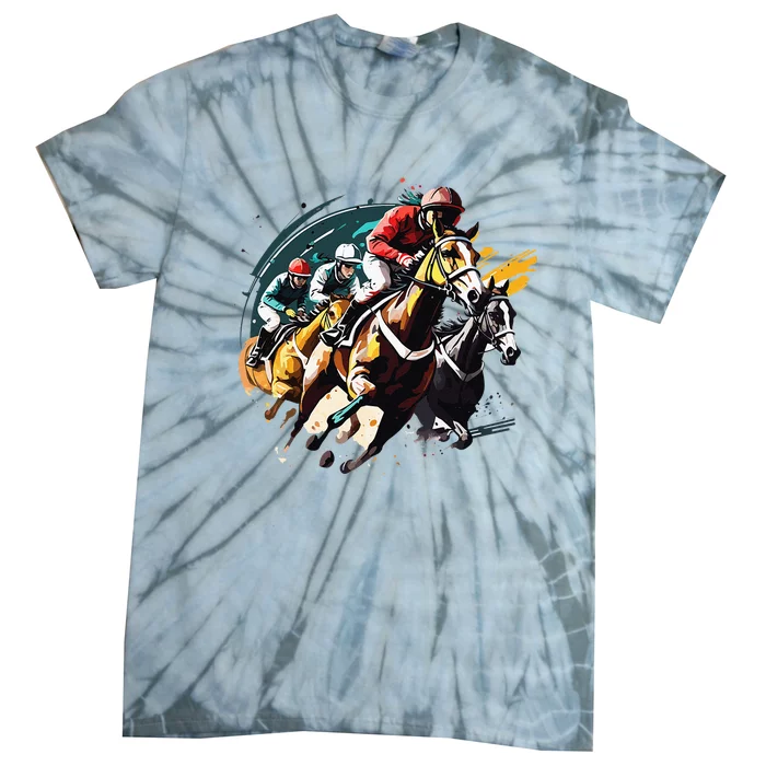 Derby Horse Racing Race Owner Horse Racing Gambling Tie-Dye T-Shirt