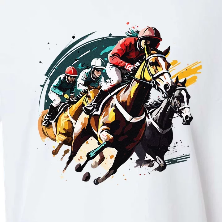 Derby Horse Racing Race Owner Horse Racing Gambling Sueded Cloud Jersey T-Shirt