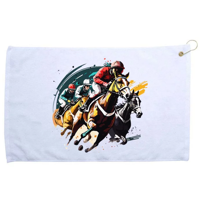 Derby Horse Racing Race Owner Horse Racing Gambling Grommeted Golf Towel