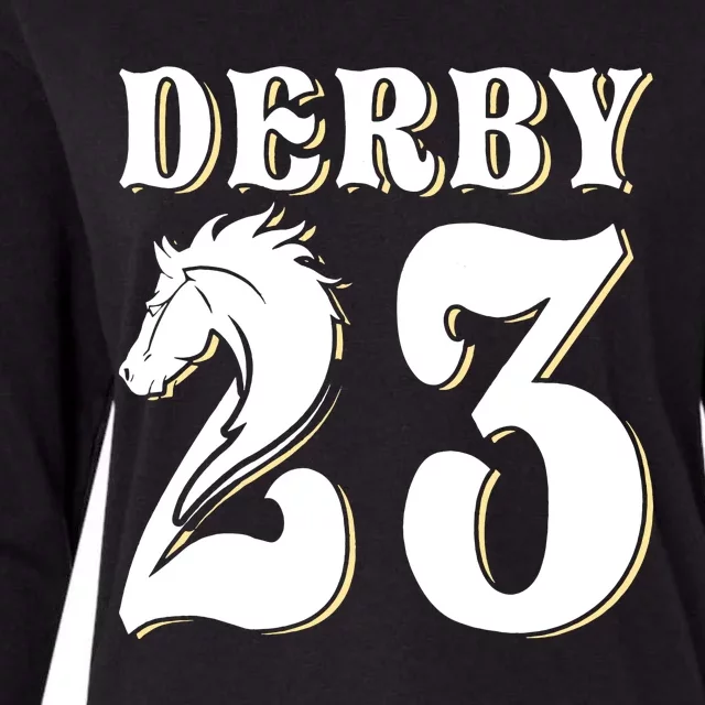 Derby Horse Racing Womens Cotton Relaxed Long Sleeve T-Shirt