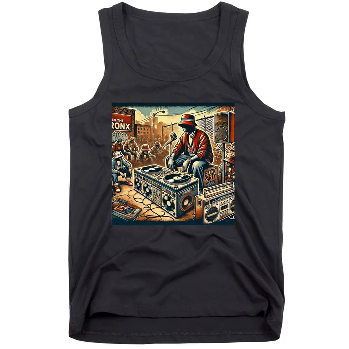 Dj Hiphop Retro Music Block Bronx Party Tank Top