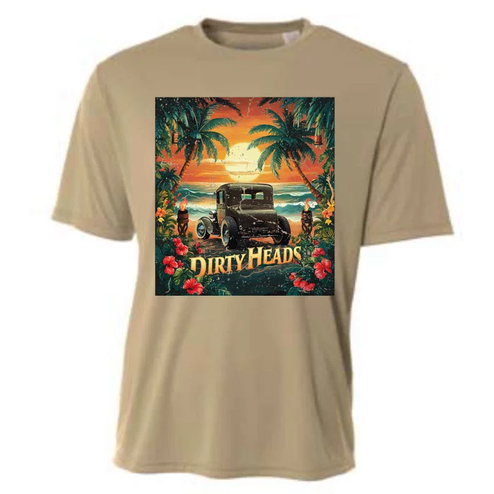 Dirty Heads Retro Beach Humor Palms Beach Car Summer Vibes Cooling Performance Crew T-Shirt