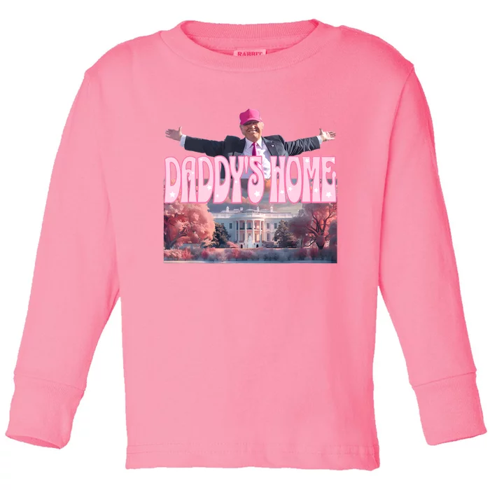 DaddyS Home Real Donald Pink Preppy Edgy Good Man Trump Toddler Long Sleeve Shirt