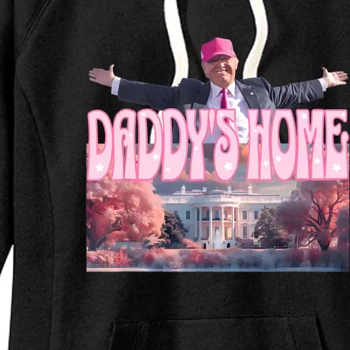 DaddyS Home Real Donald Pink Preppy Edgy Good Man Trump Women's Fleece Hoodie