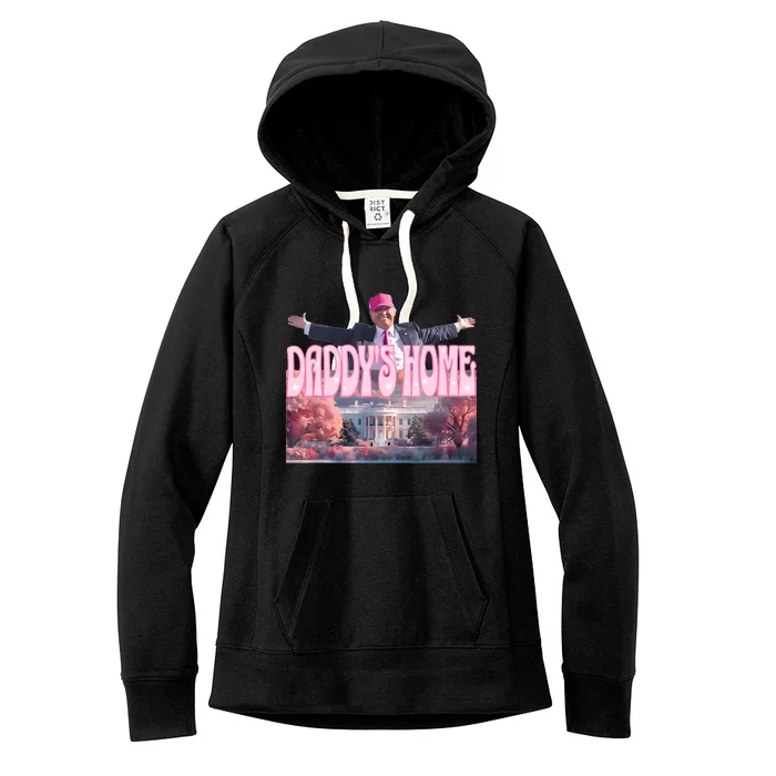 DaddyS Home Real Donald Pink Preppy Edgy Good Man Trump Women's Fleece Hoodie