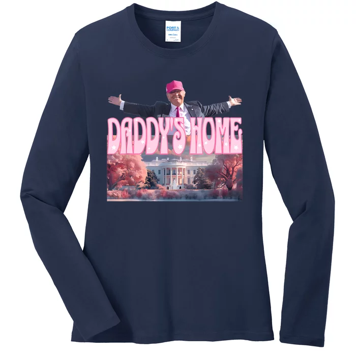 DaddyS Home Real Donald Pink Preppy Edgy Good Man Trump Ladies Long Sleeve Shirt