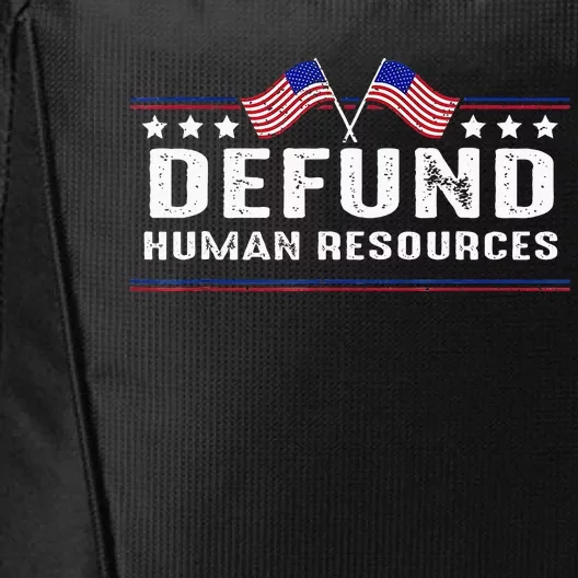 Defund Human Resources American Flag City Backpack