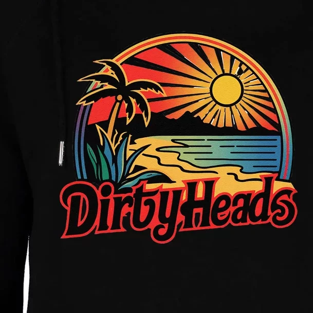 Dirty Heads Retro Beach Gift Womens Funnel Neck Pullover Hood