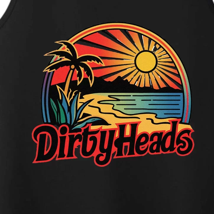 Dirty Heads Retro Beach Gift Performance Tank