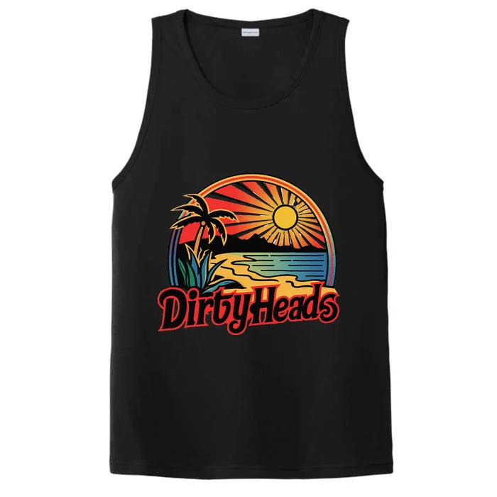 Dirty Heads Retro Beach Gift Performance Tank