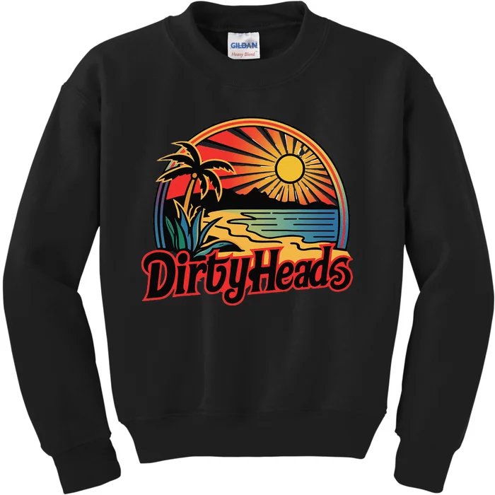 Dirty Heads Retro Beach Gift Kids Sweatshirt