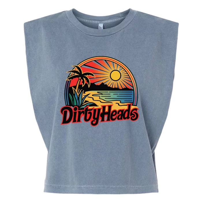 Dirty Heads Retro Beach Gift Garment-Dyed Women's Muscle Tee