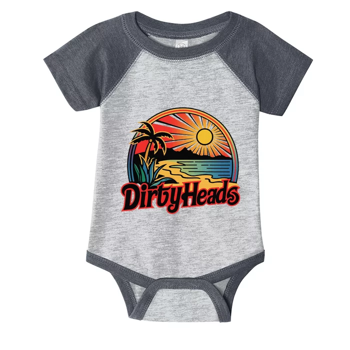 Dirty Heads Retro Beach Gift Infant Baby Jersey Bodysuit