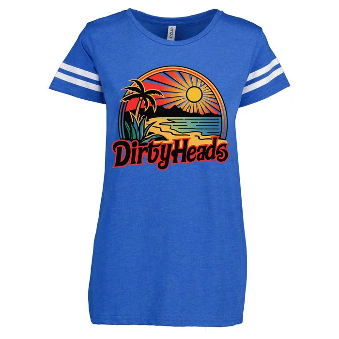 Dirty Heads Retro Beach Gift Enza Ladies Jersey Football T-Shirt