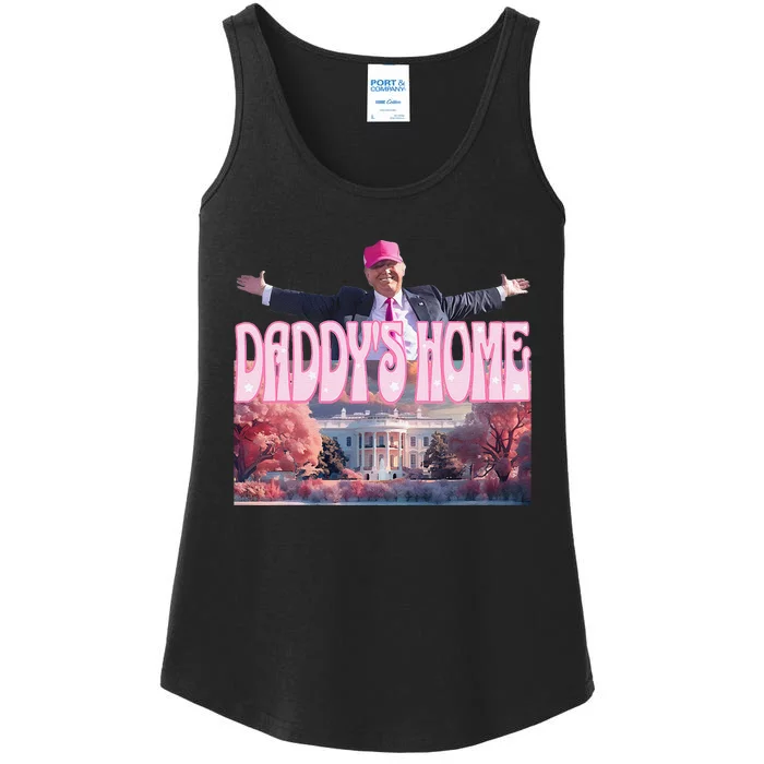 DaddyS Home Real Donald Pink Preppy Edgy Good Man Trump Ladies Essential Tank