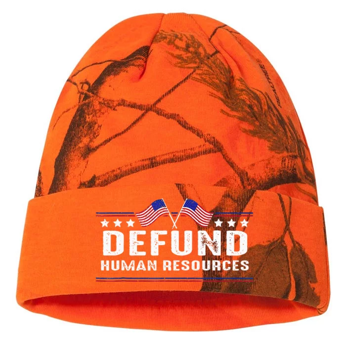 Defund Human Resources American Flag Kati - 12in Camo Beanie