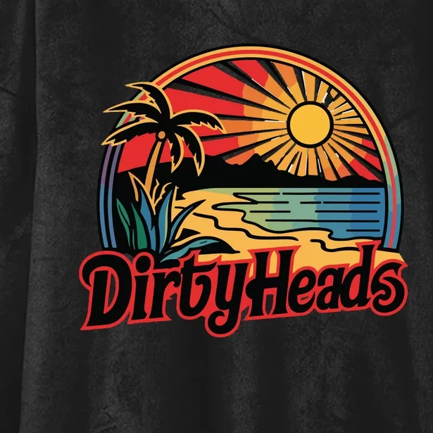 Dirty Heads Retro Beach Hooded Wearable Blanket