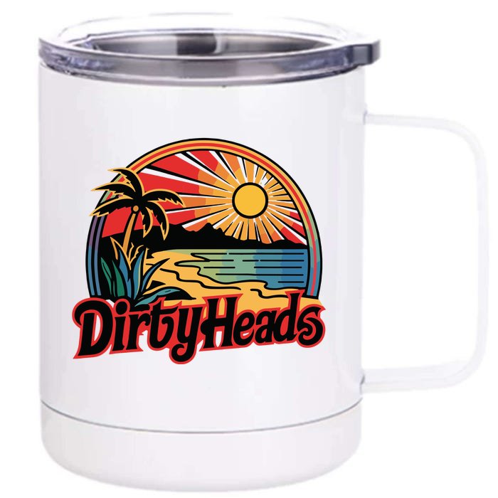 Dirty Heads Retro Beach Front & Back 12oz Stainless Steel Tumbler Cup