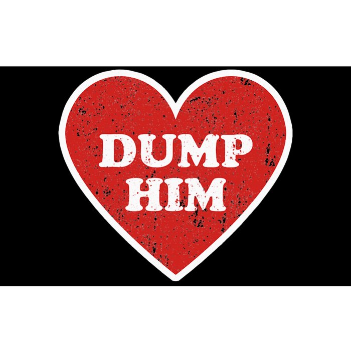 Dump Him Retro Vintage Distressed Heart Valentines Day Bumper Sticker