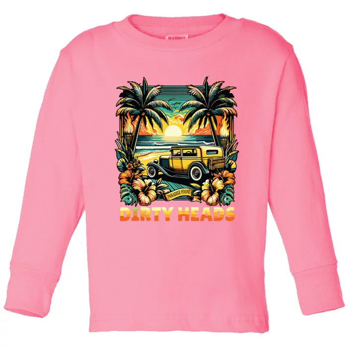 Dirty Heads Retro Beach Toddler Long Sleeve Shirt